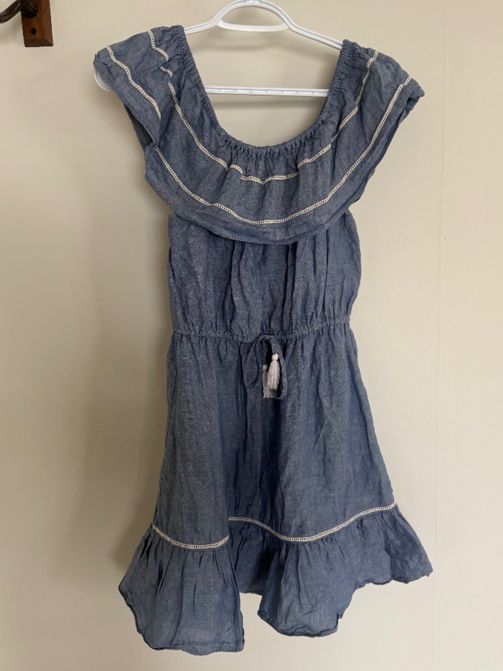 JCREW Linen/ Cotton Off the shoulder dress | Festival | Stampede| Country Concer